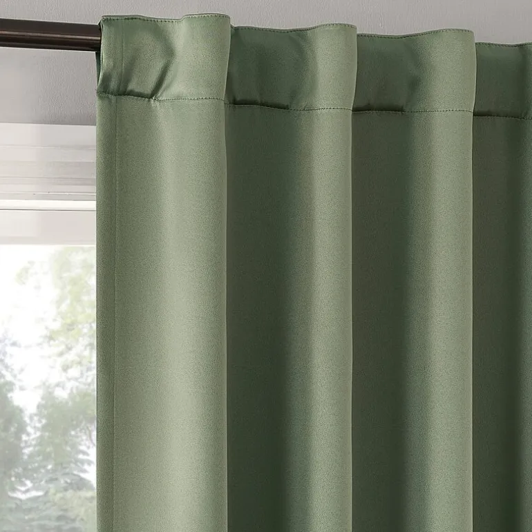 Sun Zero Aria Magnetic Closure Back Tab 100% Blackout Set of 2 Curtain Panel