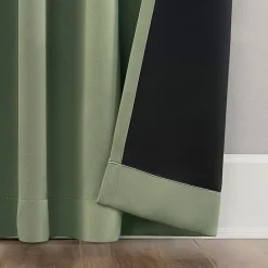 Sun Zero Aria Magnetic Closure Back Tab 100% Blackout Set of 2 Curtain Panel