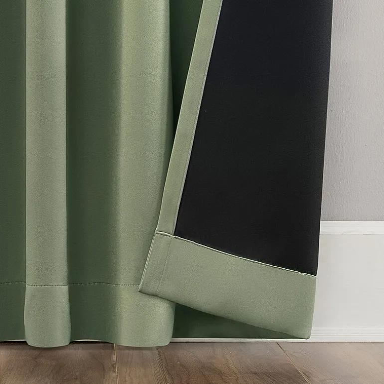 Sun Zero Aria Magnetic Closure Back Tab 100% Blackout Set of 2 Curtain Panel