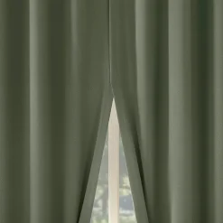 Sun Zero Aria Magnetic Closure Back Tab 100% Blackout Set of 2 Curtain Panel