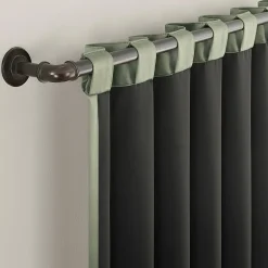 Sun Zero Aria Magnetic Closure Back Tab 100% Blackout Set of 2 Curtain Panel