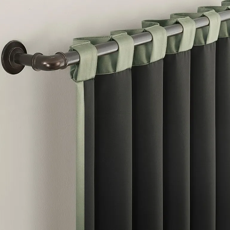 Sun Zero Aria Magnetic Closure Back Tab 100% Blackout Set of 2 Curtain Panel
