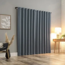 Sun Zero Aria Magnetic Closure Back Tab 100% Blackout Set of 2 Curtain Panel