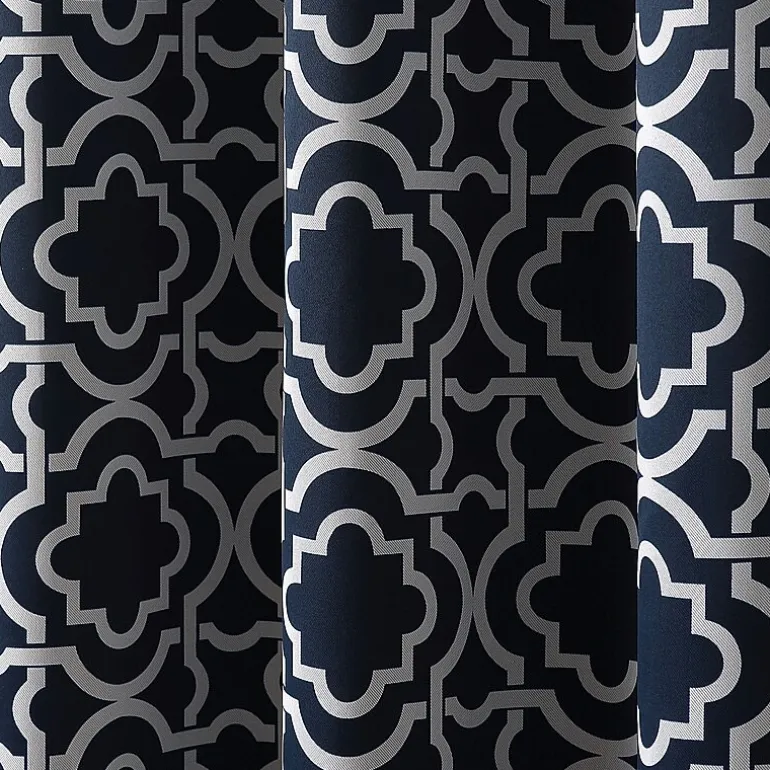 Sun Zero Barnett Trellis Grommet Top Energy Saving Blackout Single Curtain Panel