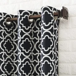 Sun Zero Barnett Trellis Grommet Top Energy Saving Blackout Single Curtain Panel