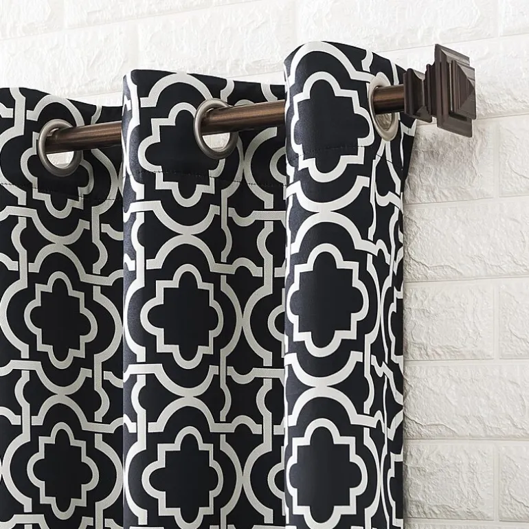 Sun Zero Barnett Trellis Grommet Top Energy Saving Blackout Single Curtain Panel