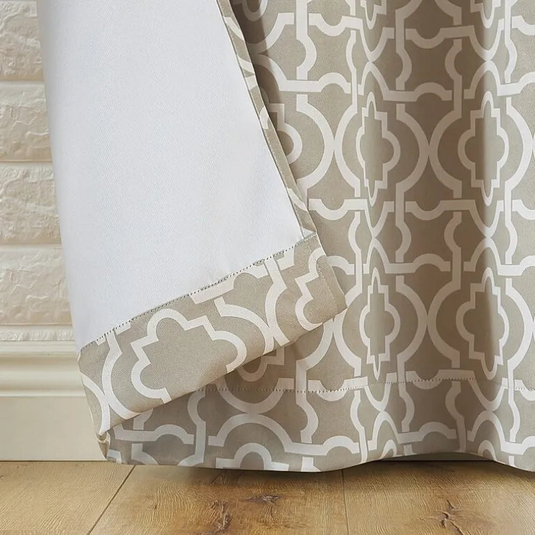 Sun Zero Barnett Trellis Grommet Top Energy Saving Blackout Single Curtain Panel