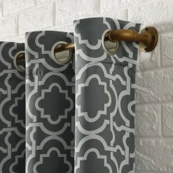Sun Zero Barnett Trellis Grommet Top Energy Saving Blackout Single Curtain Panel