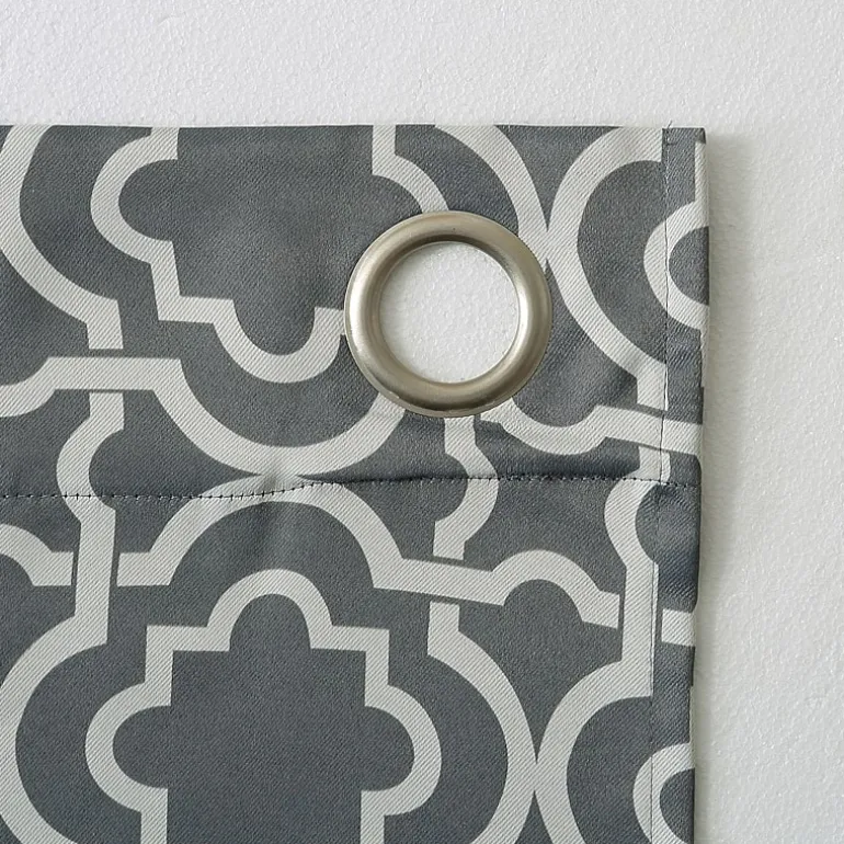 Sun Zero Barnett Trellis Grommet Top Energy Saving Blackout Single Curtain Panel