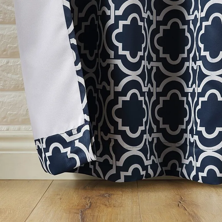 Sun Zero Barnett Trellis Grommet Top Energy Saving Blackout Single Curtain Panel