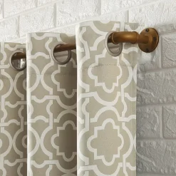 Sun Zero Barnett Trellis Grommet Top Energy Saving Blackout Single Curtain Panel