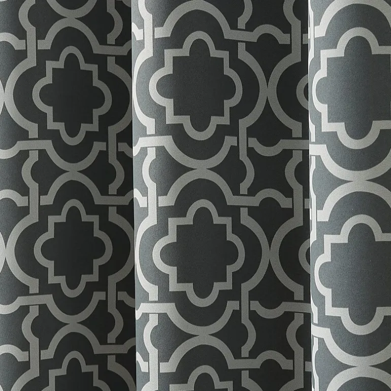 Sun Zero Barnett Trellis Grommet Top Energy Saving Blackout Single Curtain Panel