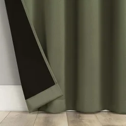 Sun Zero Bergen Rod Pocket 100% Blackout Single Curtain Panel