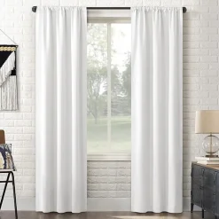 Sun Zero Bergen Rod Pocket 100% Blackout Single Curtain Panel