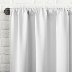 Sun Zero Bergen Rod Pocket 100% Blackout Single Curtain Panel