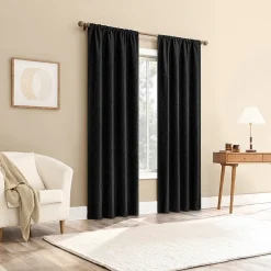 Sun Zero Bronte Floral Rod Pocket Light-Filtering Single Curtain Panel