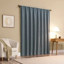 Sun Zero Bronte Floral Rod Pocket Light-Filtering Single Curtain Panel