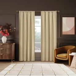 Sun Zero Bronte Floral Rod Pocket Light-Filtering Single Curtain Panel