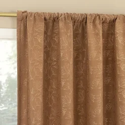 Sun Zero Bronte Floral Rod Pocket Light-Filtering Single Curtain Panel