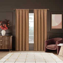 Sun Zero Bronte Floral Rod Pocket Light-Filtering Single Curtain Panel