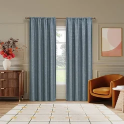 Sun Zero Bronte Floral Rod Pocket Light-Filtering Single Curtain Panel