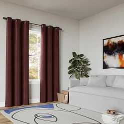 Sun Zero Cascade Grommet Top Blackout Single Curtain Panel