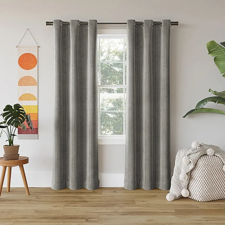 Sun Zero Cascade Grommet Top Blackout Single Curtain Panel