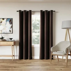 Sun Zero Cascade Grommet Top Blackout Single Curtain Panel