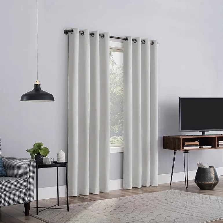 Sun Zero Channing Grommet Top Energy Saving 100% Blackout Single Curtain Panel