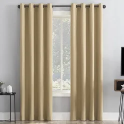 Sun Zero Channing Grommet Top Energy Saving 100% Blackout Single Curtain Panel