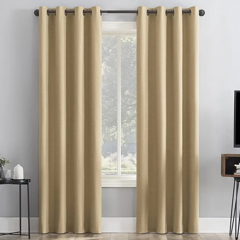 Sun Zero Channing Grommet Top Energy Saving 100% Blackout Single Curtain Panel