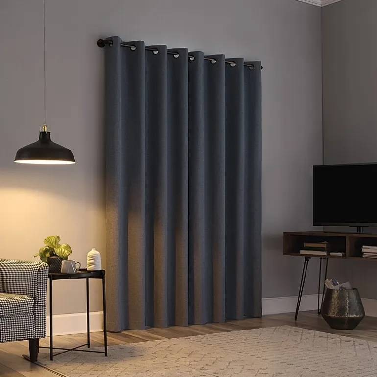 Sun Zero Channing Grommet Top Energy Saving 100% Blackout Single Curtain Panel
