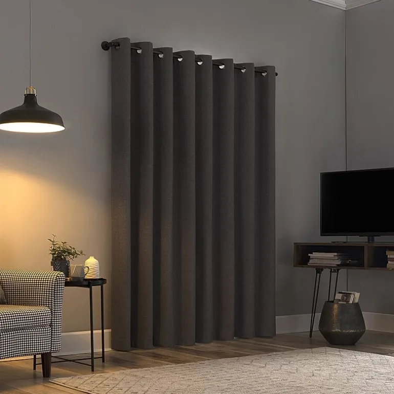 Sun Zero Channing Grommet Top Energy Saving 100% Blackout Single Curtain Panel