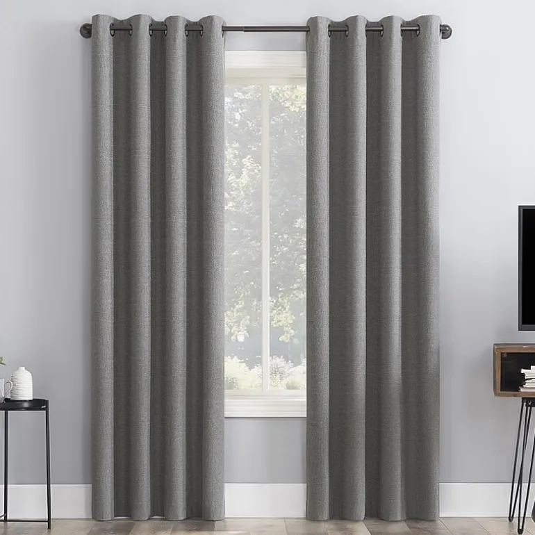 Sun Zero Channing Grommet Top Energy Saving 100% Blackout Single Curtain Panel