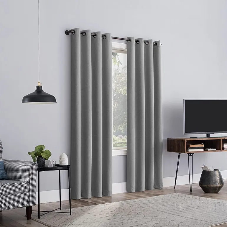 Sun Zero Channing Grommet Top Energy Saving 100% Blackout Single Curtain Panel