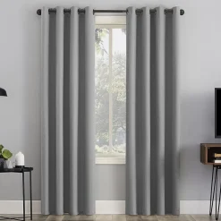 Sun Zero Channing Grommet Top Energy Saving 100% Blackout Single Curtain Panel