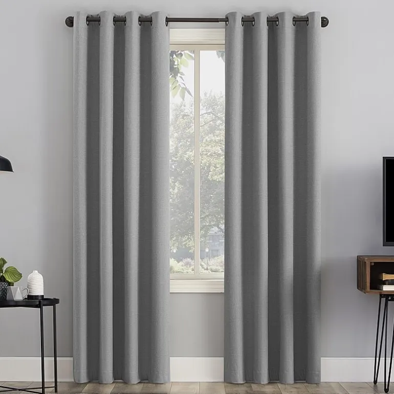 Sun Zero Channing Grommet Top Energy Saving 100% Blackout Single Curtain Panel