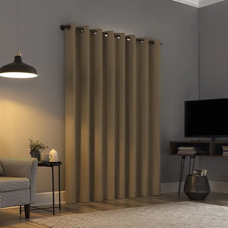 Sun Zero Channing Grommet Top Energy Saving 100% Blackout Single Curtain Panel