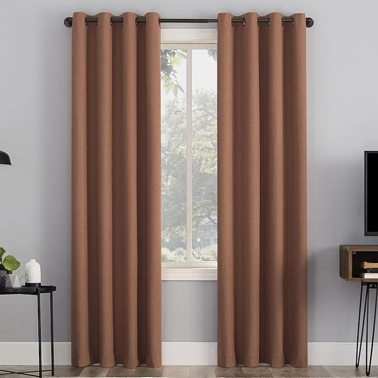 Sun Zero Channing Grommet Top Energy Saving 100% Blackout Single Curtain Panel
