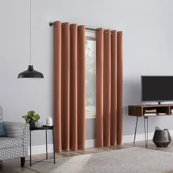 Sun Zero Channing Grommet Top Energy Saving 100% Blackout Single Curtain Panel