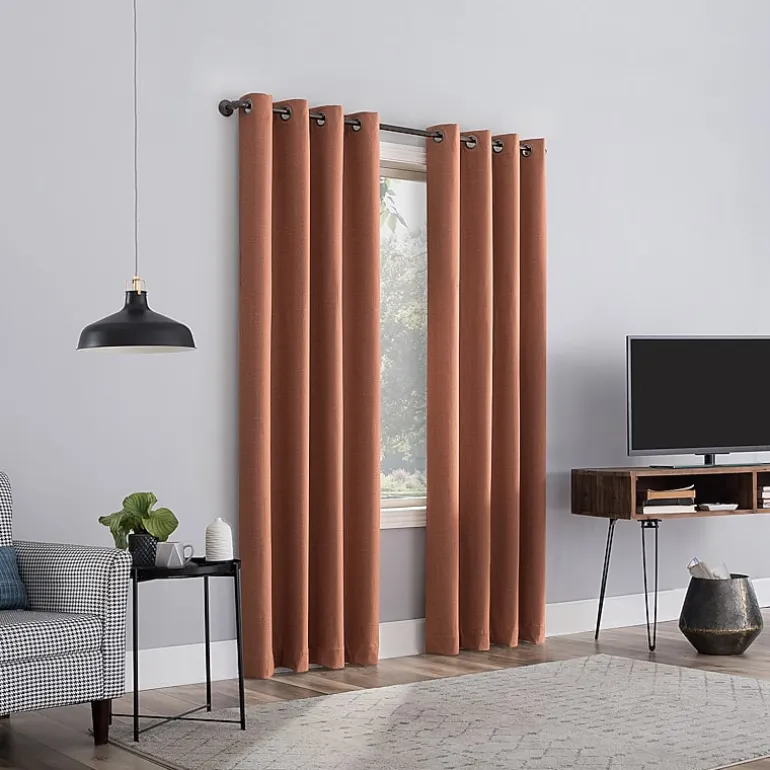 Sun Zero Channing Grommet Top Energy Saving 100% Blackout Single Curtain Panel