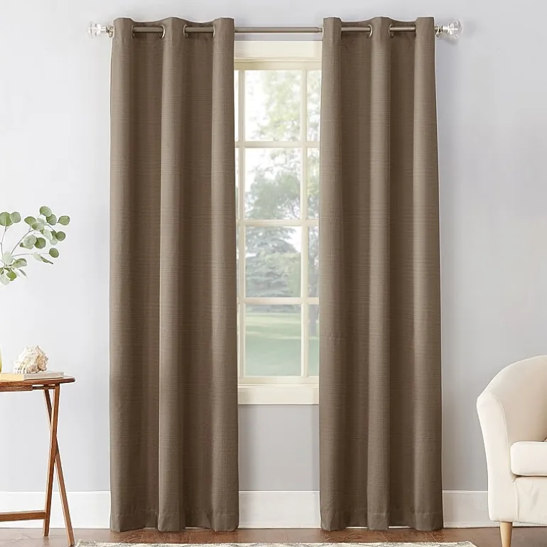 Sun Zero Cooper Grommet Top Energy Saving Light-Filtering Single Curtain Panel