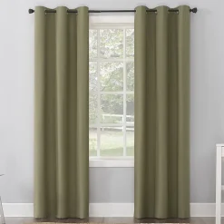 Sun Zero Cyrus Grommet Top Energy Saving 100% Blackout Single Curtain Panel
