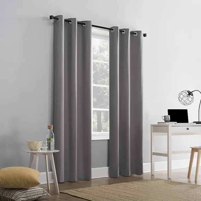Sun Zero Cyrus Grommet Top Energy Saving 100% Blackout Single Curtain Panel