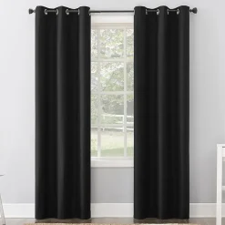 Sun Zero Cyrus Grommet Top Energy Saving 100% Blackout Single Curtain Panel