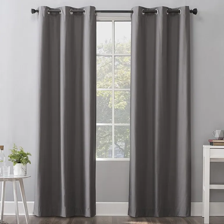 Sun Zero Cyrus Grommet Top Energy Saving 100% Blackout Single Curtain Panel