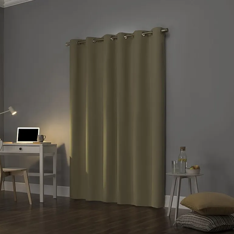 Sun Zero Cyrus Grommet Top Energy Saving 100% Blackout Single Curtain Panel