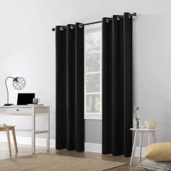 Sun Zero Cyrus Grommet Top Energy Saving 100% Blackout Single Curtain Panel