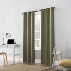 Sun Zero Cyrus Grommet Top Energy Saving 100% Blackout Single Curtain Panel
