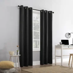 Sun Zero Cyrus Grommet Top Energy Saving 100% Blackout Single Curtain Panel